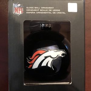 Denver Broncos Glass Ball Ornament